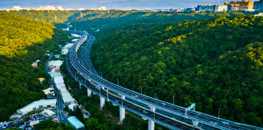 林口國道/空拍縮時素材/Taiwan Linkou Freeway Drone Hyperlapse Footage